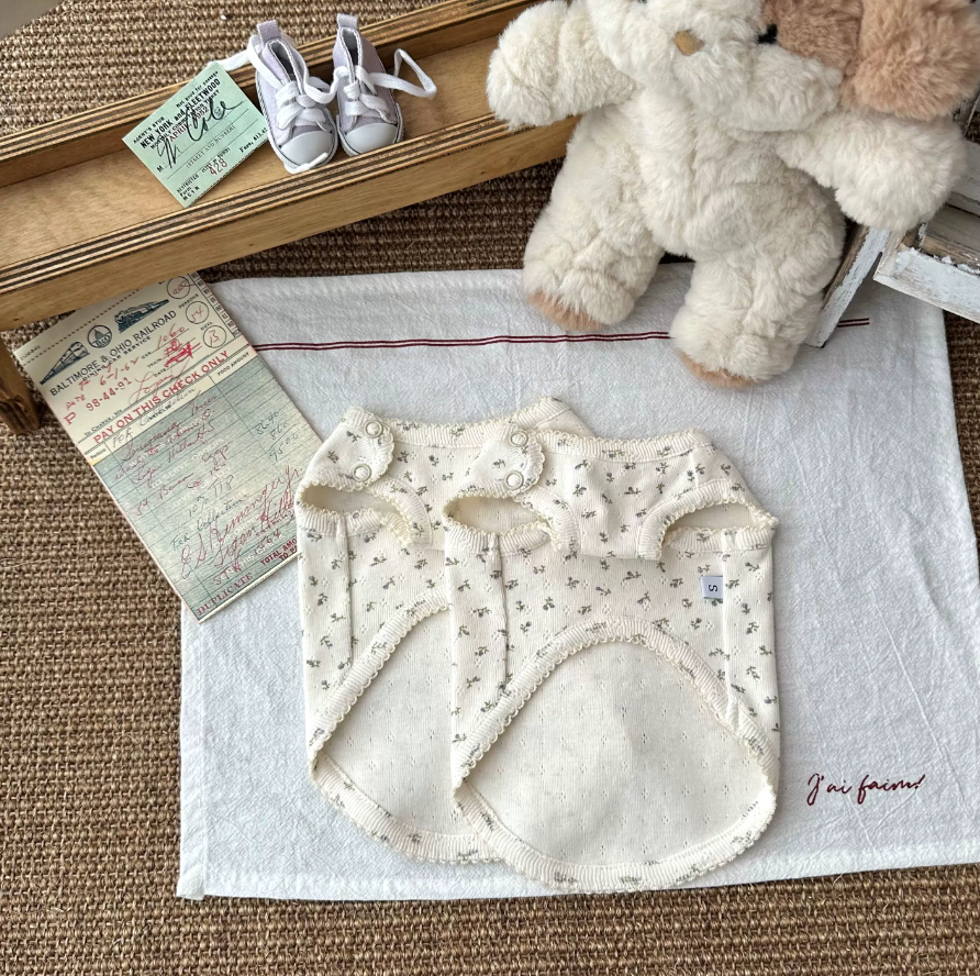 Floral Cotton Pet Vest for Dogs & Cats