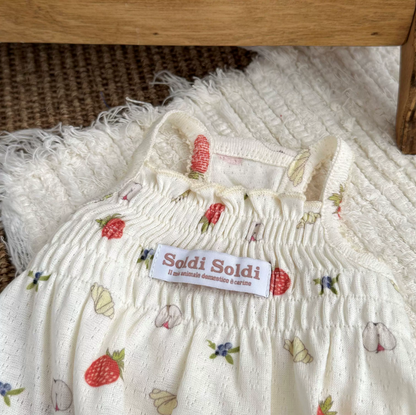 Fruit Print Cotton Pet Romper for Dogs