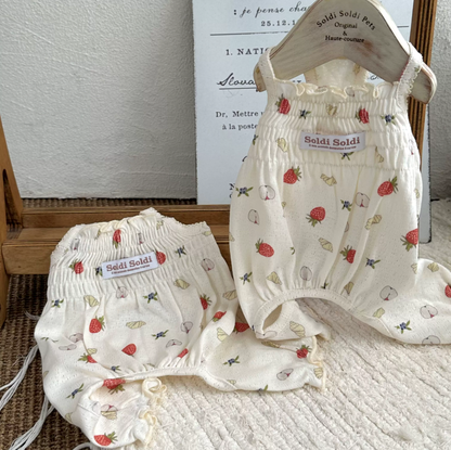 Fruit Print Cotton Pet Romper for Dogs