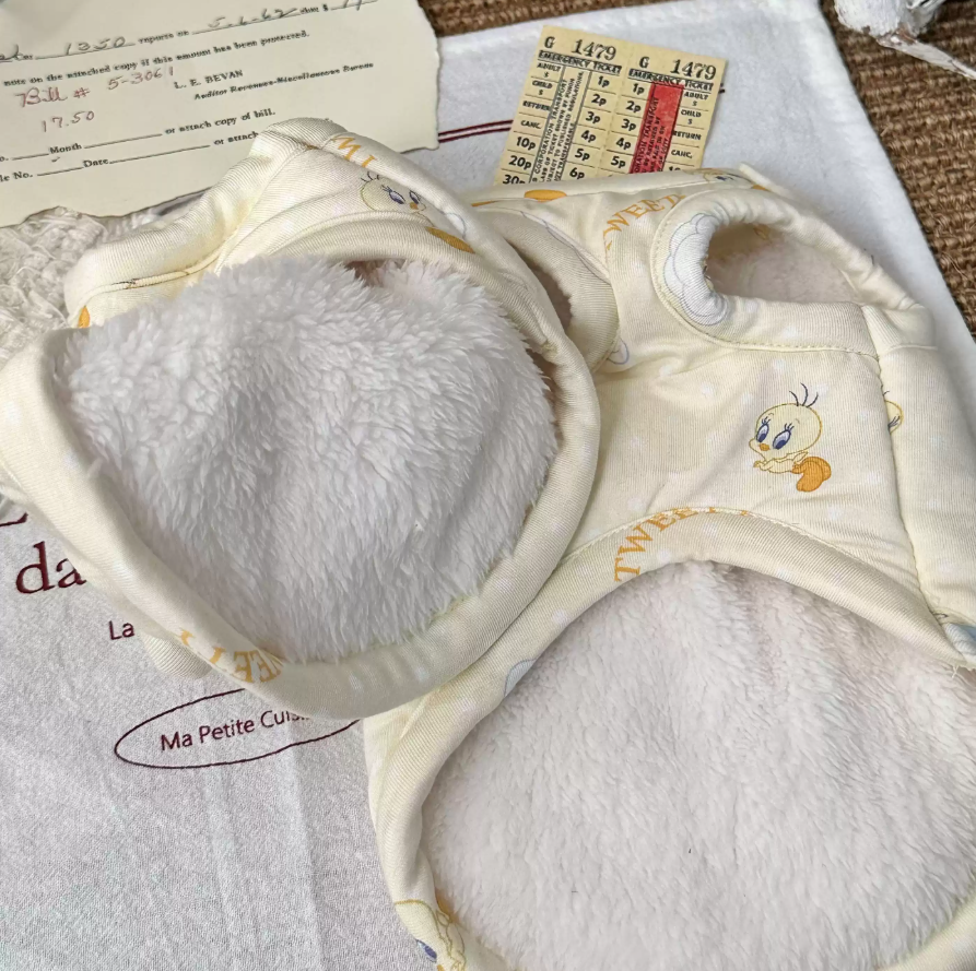 Fleece Pet Vest for Dogs in Milky Yellow