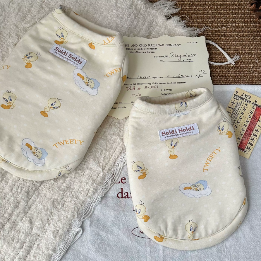 Fleece Pet Vest for Dogs in Milky Yellow