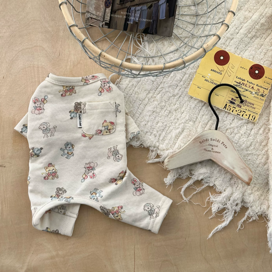 Cartoon Cotton Pet Romper for Small Dogs