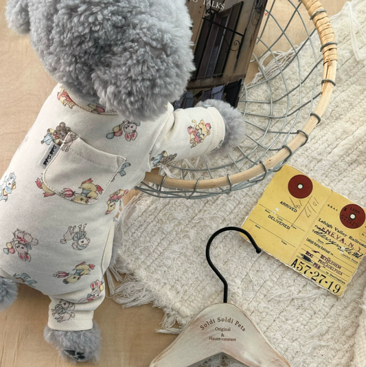 Cartoon Cotton Pet Romper for Small Dogs